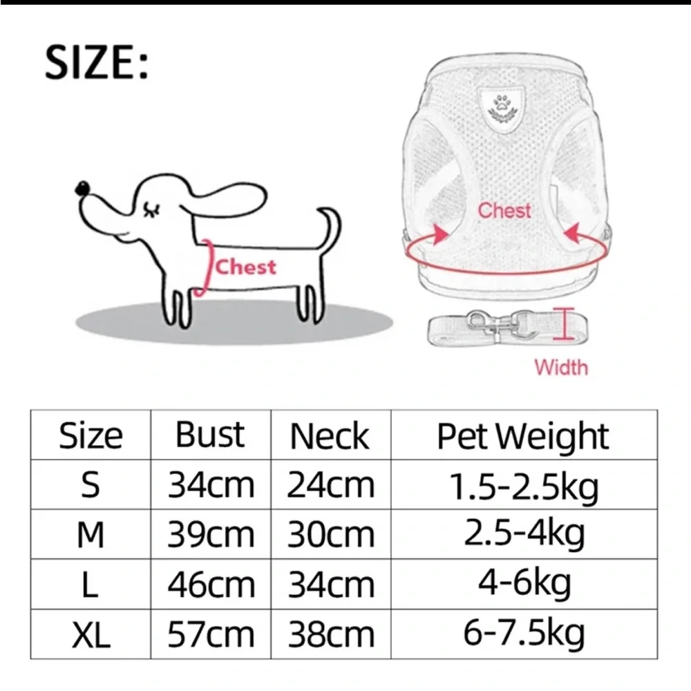 🔥 Cat Harness Vest Walking Lead Leash